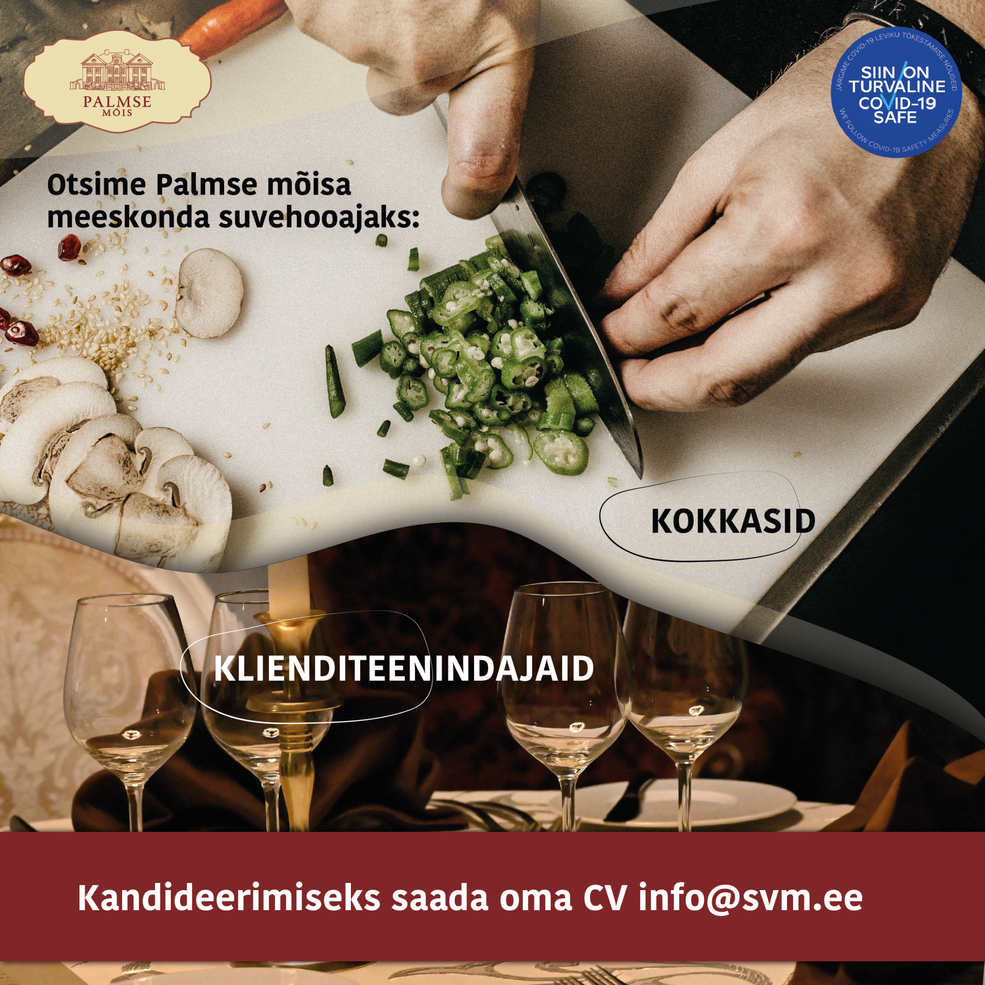 Tööpakkumine Palmse mõisas